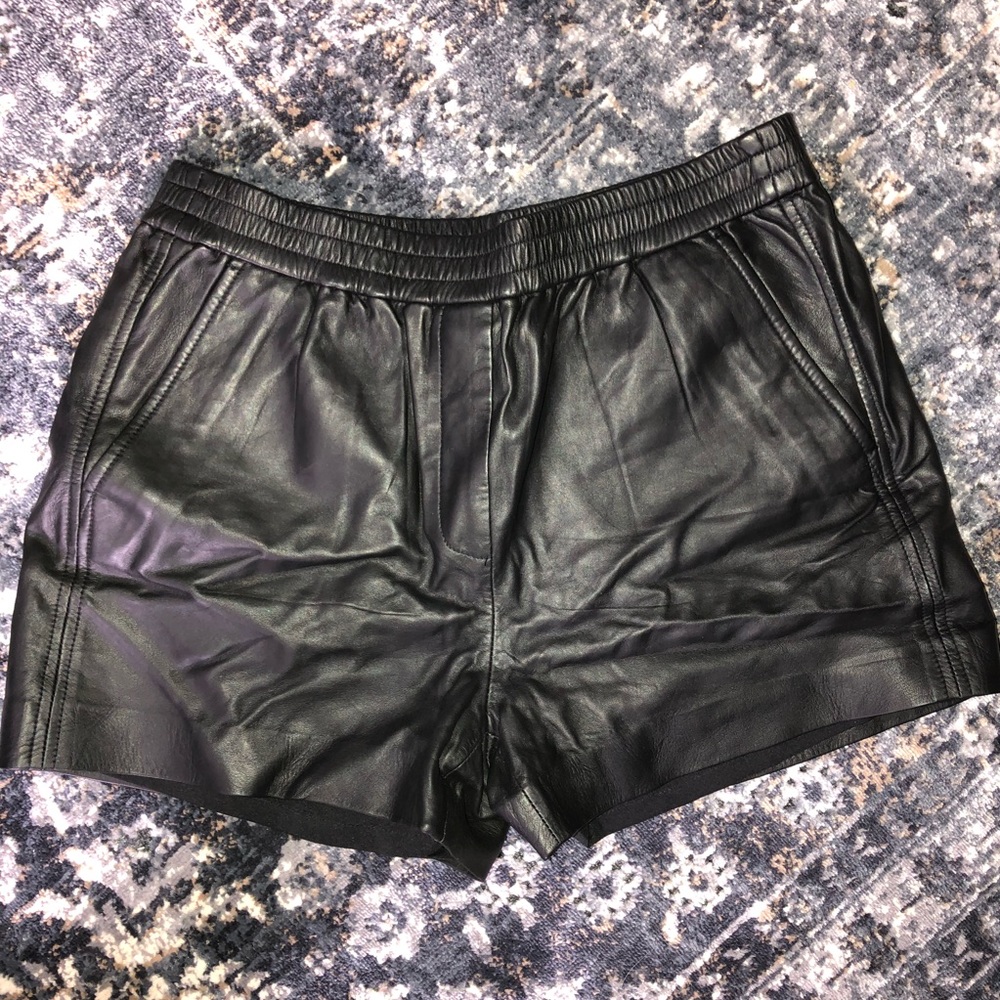 DKNY Genuine Leather Shorts